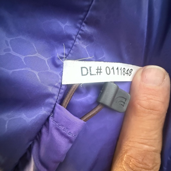 WOMENS  The North Face Totally Down Hooded Jacket SZ S/P Purple 600 - Picture 13 of 16